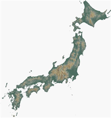 地勢|日本の地形図、標高、地勢